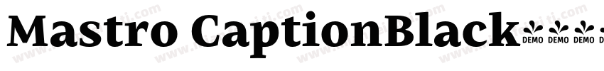 Mastro CaptionBlack字体转换